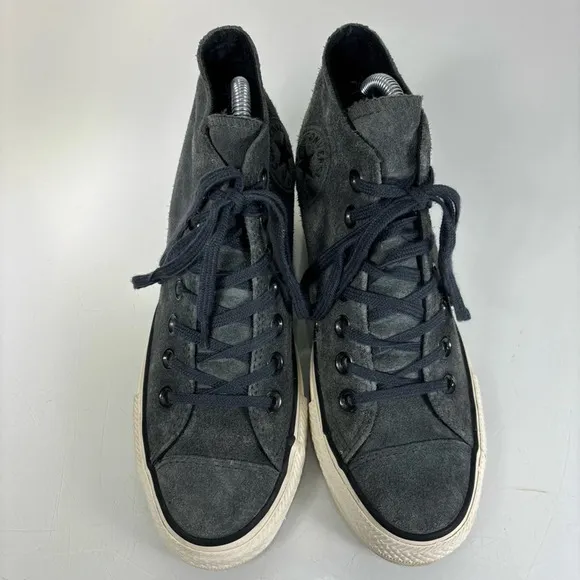 Converse Lux Hidden Wedge Gray Suede Lace Up Sneakers Size 6