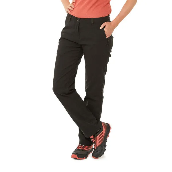 Craghoppers Women's Kiwi Pro II Winter Lined Walking Trousers Black CWJ1221