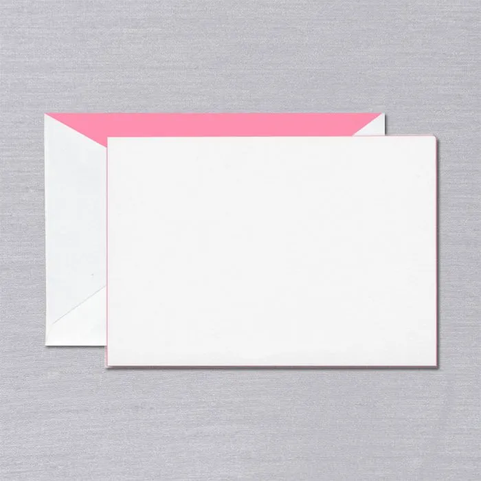 Crane & Co. Pink Foil Edged Card
