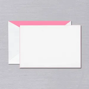 Crane & Co. Pink Foil Edged Card