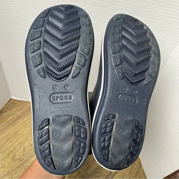 Crocs Jaunt‎ Shorty Rain Boot Navy Blue Rain Boots Size 7