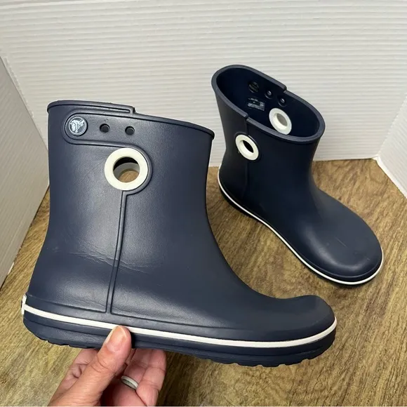 Crocs Jaunt‎ Shorty Rain Boot Navy Blue Rain Boots Size 7