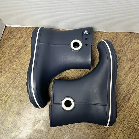Crocs Jaunt‎ Shorty Rain Boot Navy Blue Rain Boots Size 7