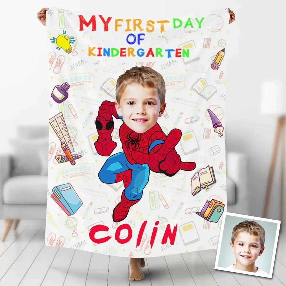 Custom Photo Name Blanket Back to School Blanket