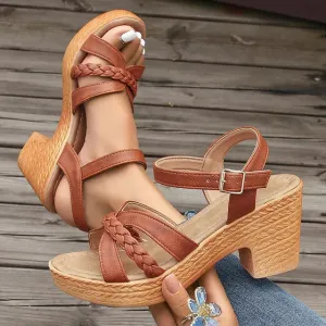 Daniela® | Elegant sandals with high heel and adjustable ankle strap