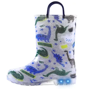 Dinosaur World Kids Rain Boots-Gray