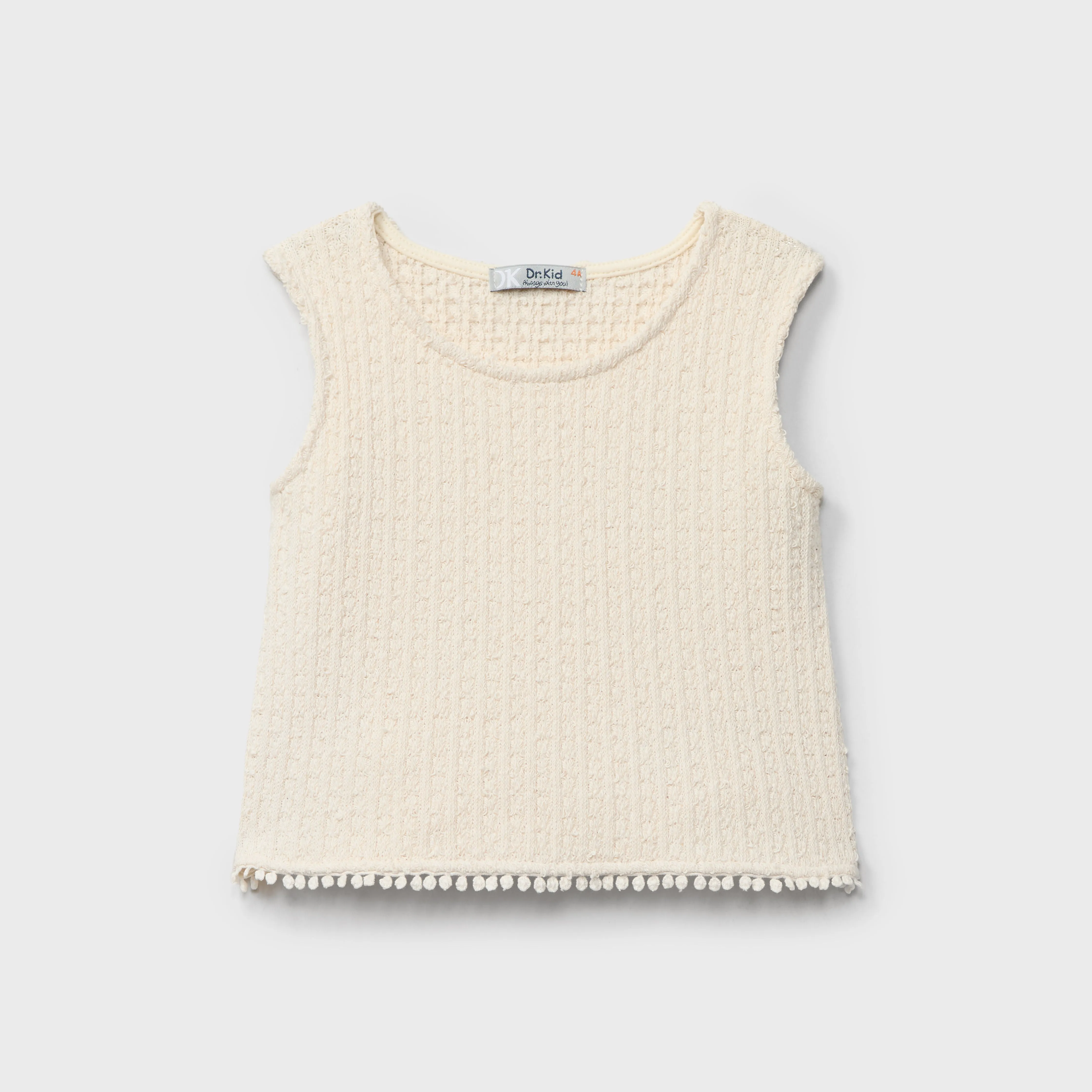 DK429 Girls' Ecru Top