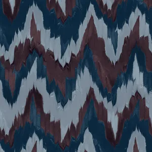 FLAME STITCH FABRIC / SILVER LAKE