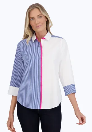 Foxcroft Charlie Colorblock Stripe Shirt