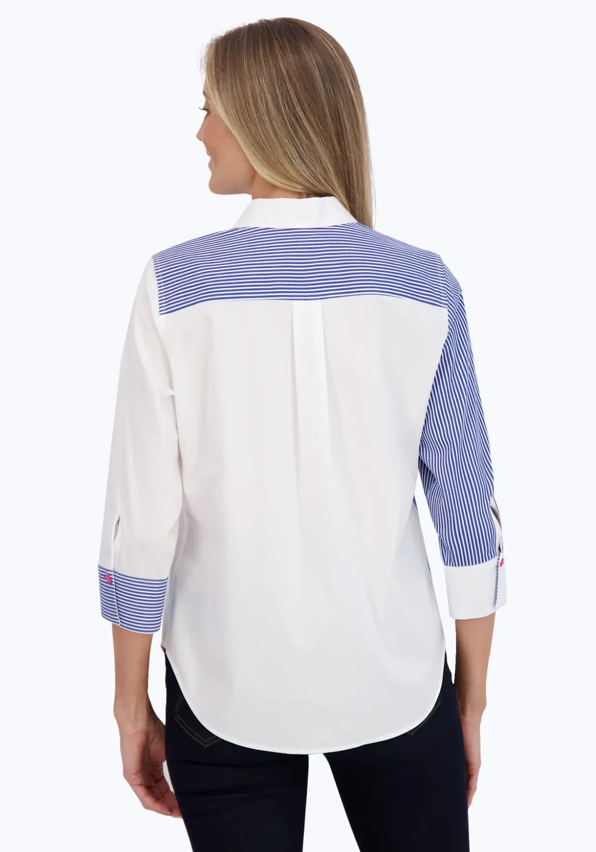 Foxcroft Charlie Colorblock Stripe Shirt