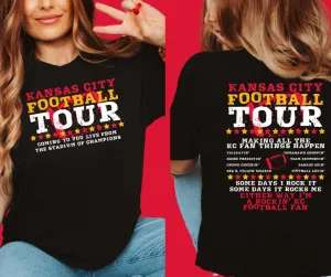 FRONT   BACK Kansas City Football Tour Black Tee