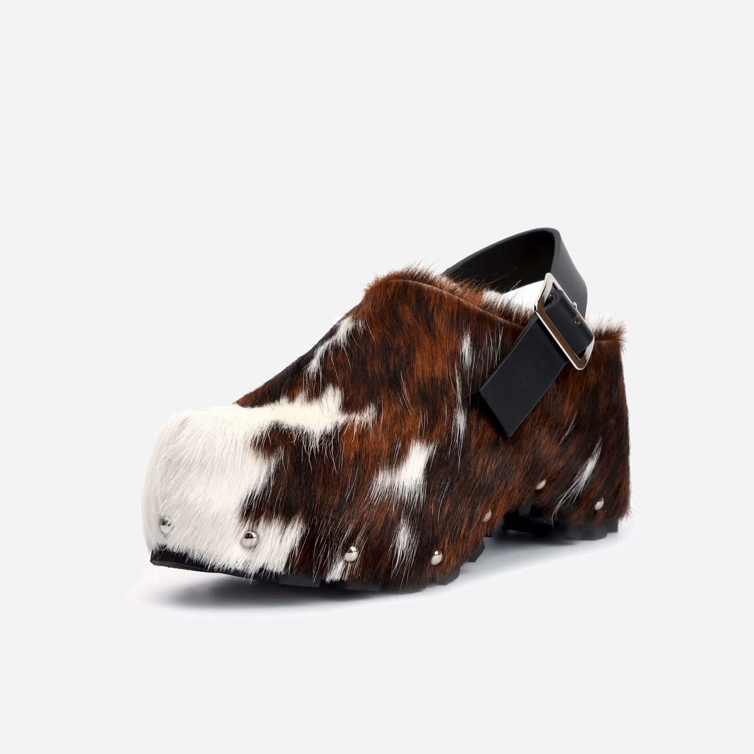Fur Clogs Brown Animal