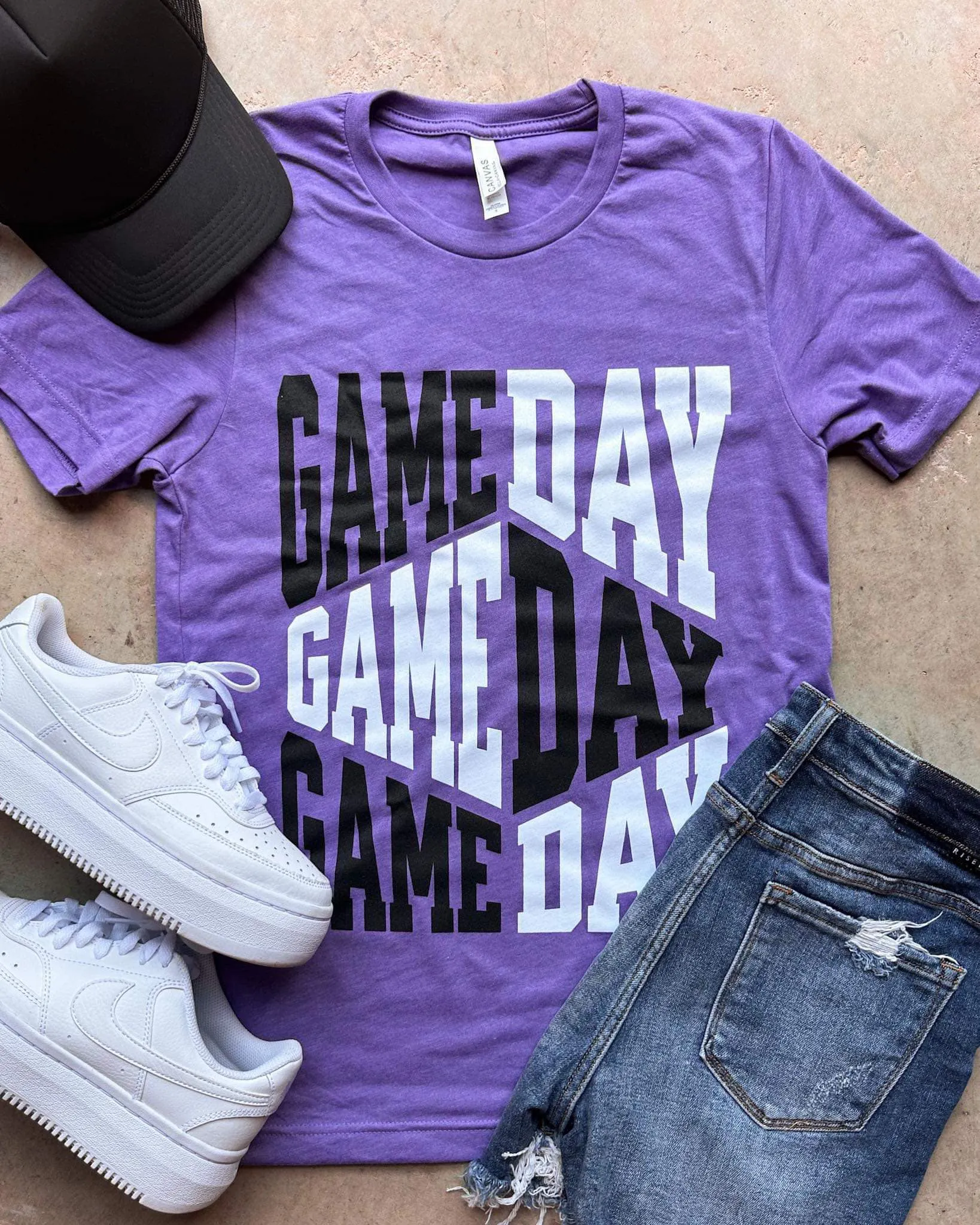Game Day Repeat Purple Tee