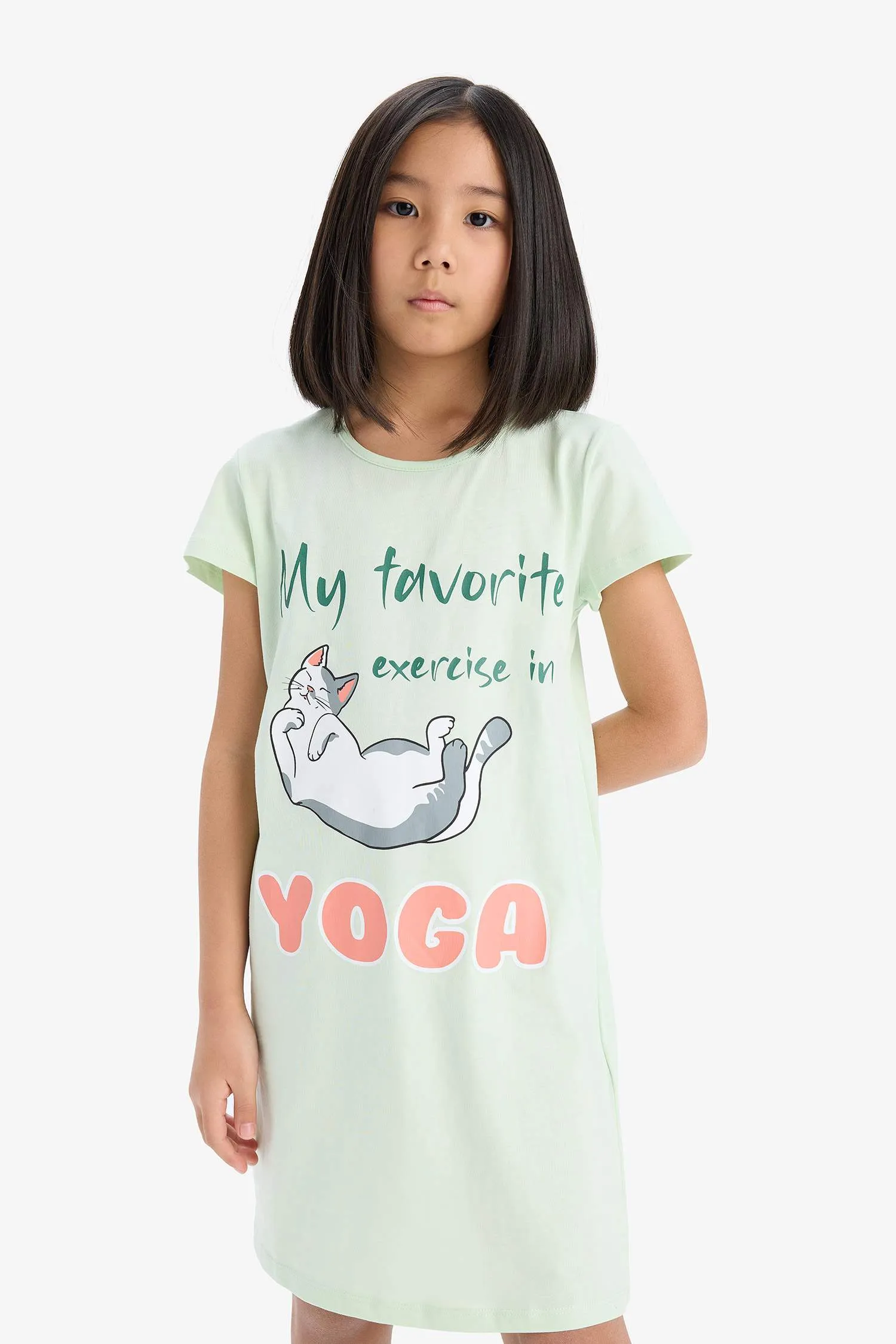 Girl Printed Short Sleeve Dress