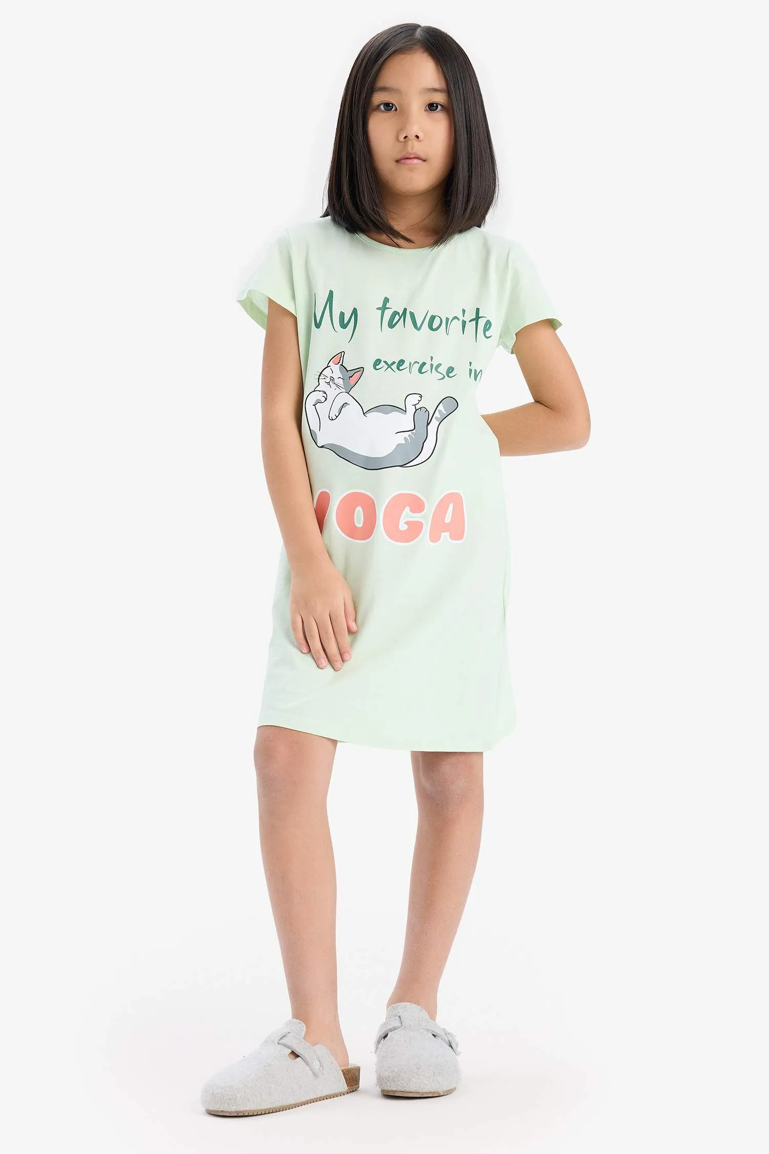 Girl Printed Short Sleeve Dress