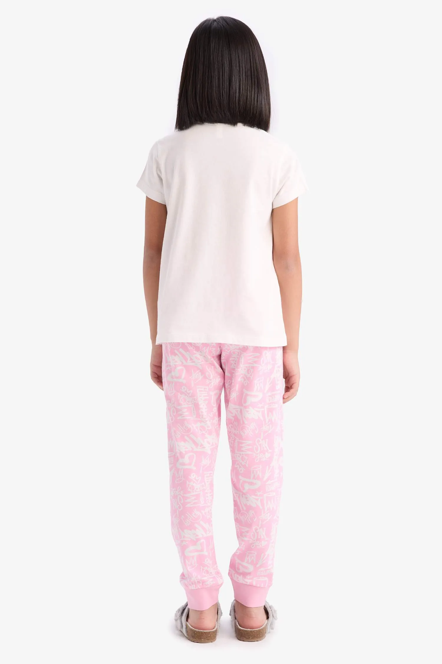Girl Printed Top Bottom 2 Piece Pajama Set