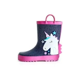 Girl Rain Boots Rubber Glitter Unicorn - KKOMFORME