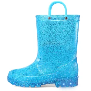 Glitter Easy-On Handle Kids Rain Boots
