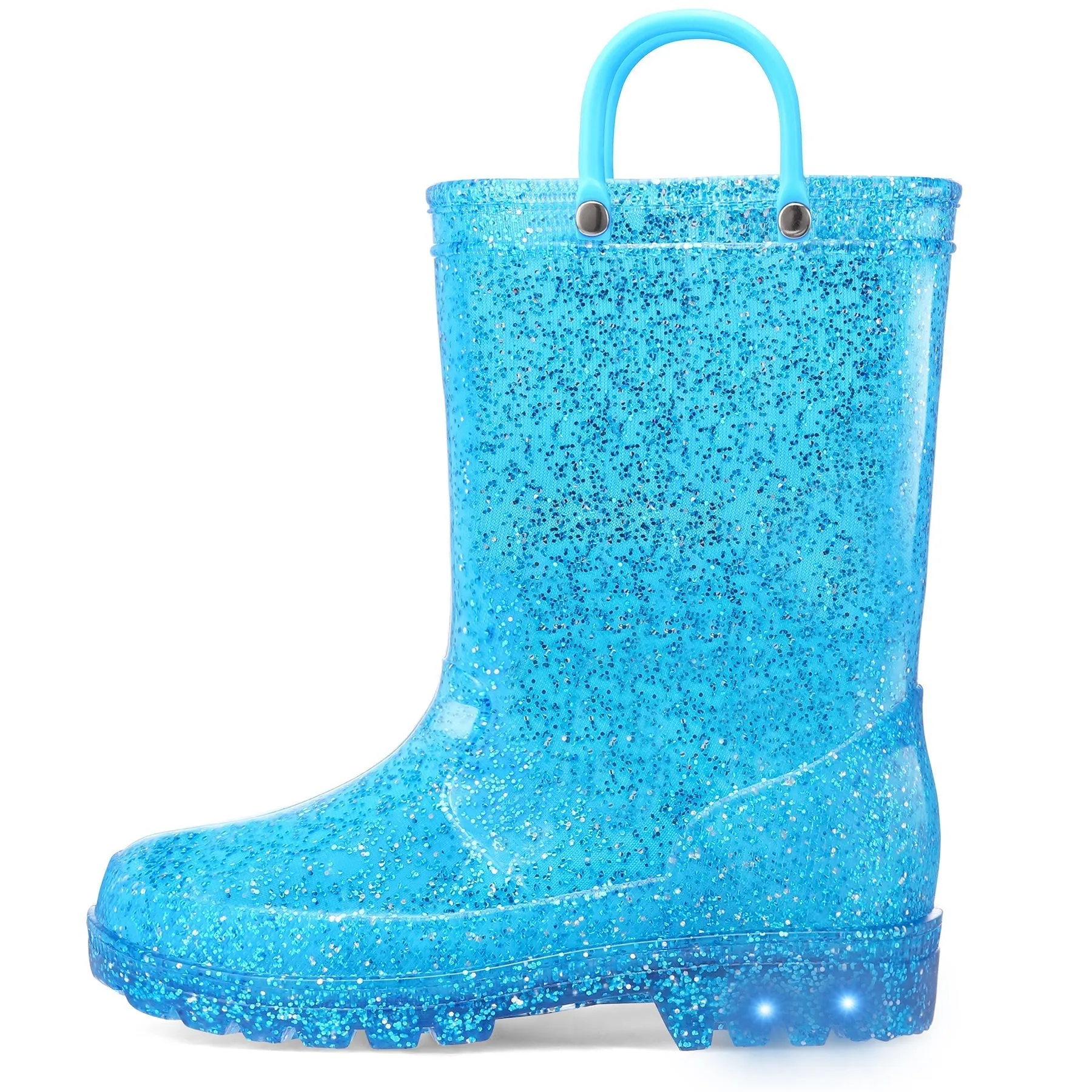 Glitter Easy-On Handle Kids Rain Boots