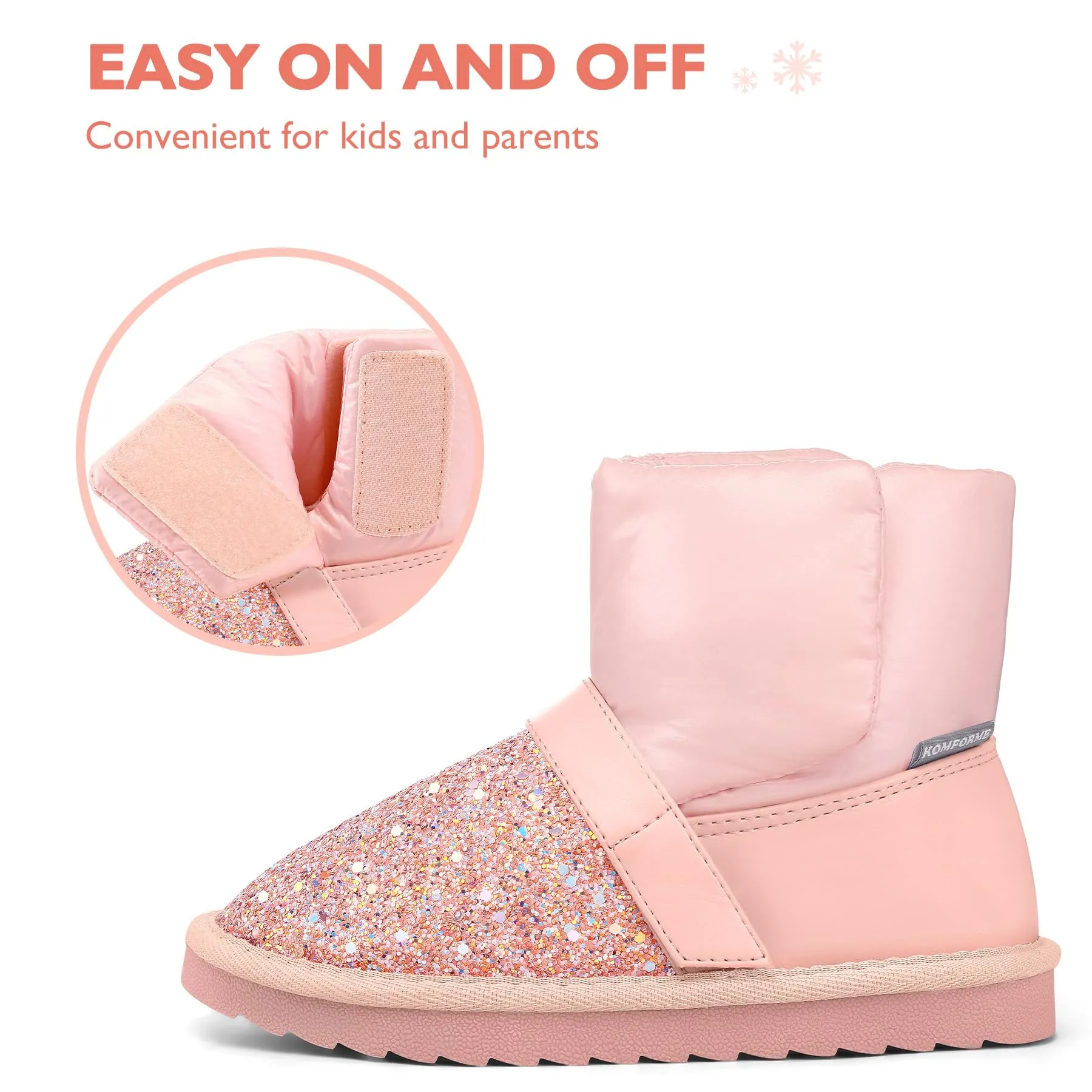 Glitter Warm Fur Lined Snow Boots
