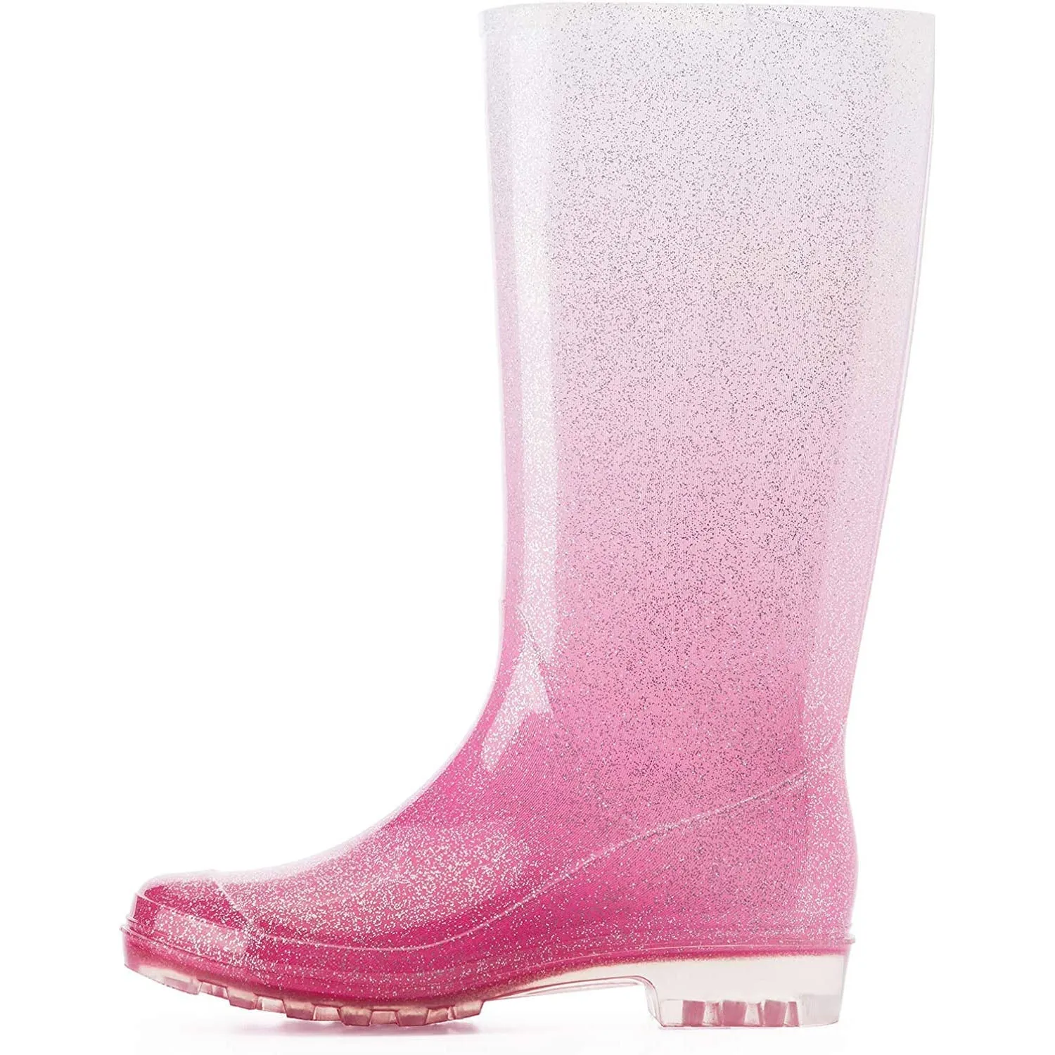 Gradient Glitter Tall Waterproof Rain Boots