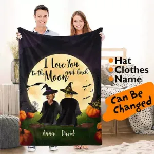 Halloween Personalized Fleece Blanket with Names