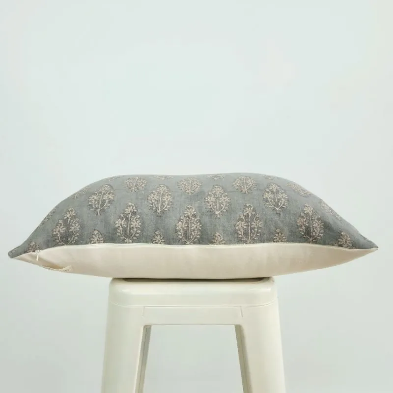 Hand Block Lumbar Flora Pillow