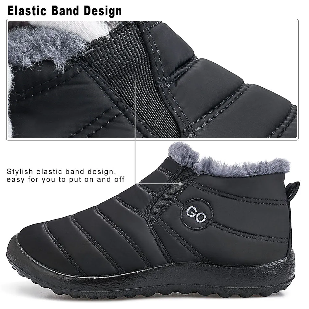 Harence Snow & Winter Booties Women Ankle Boots with Warm Faux Fur