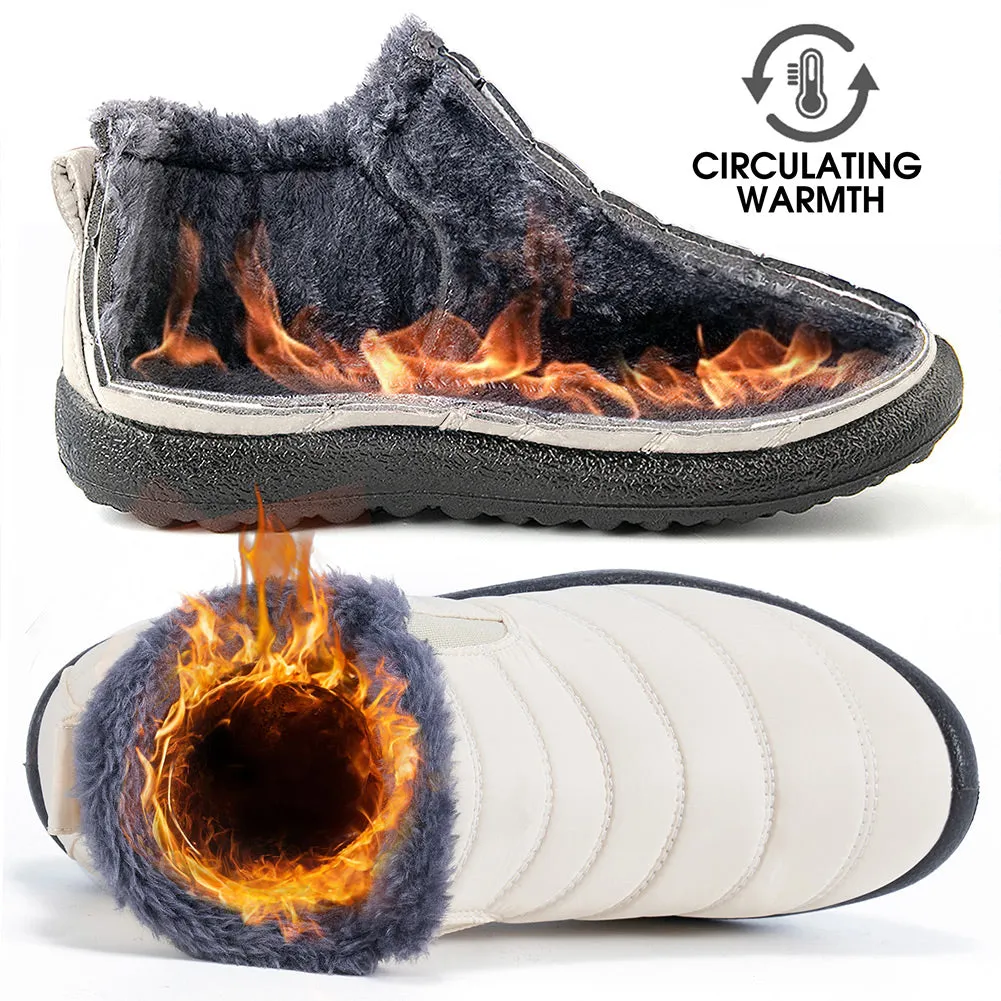 Harence Snow & Winter Booties Women Ankle Boots with Warm Faux Fur