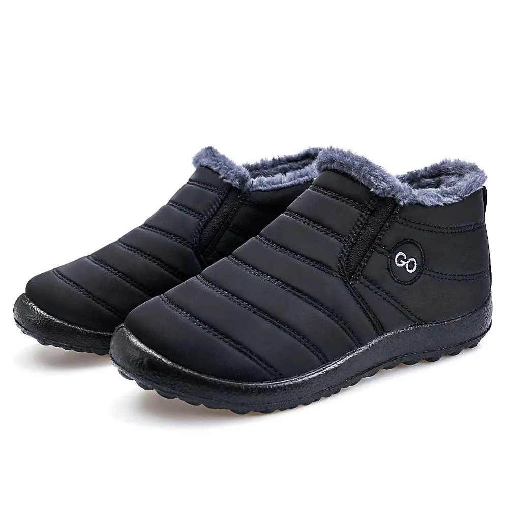 Harence Snow & Winter Booties Women Ankle Boots with Warm Faux Fur