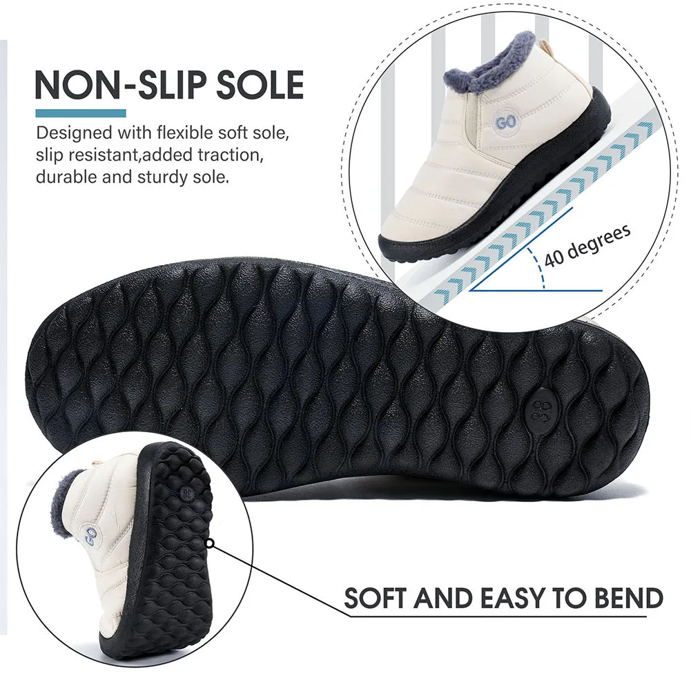 Harence Snow & Winter Booties Women Ankle Boots with Warm Faux Fur