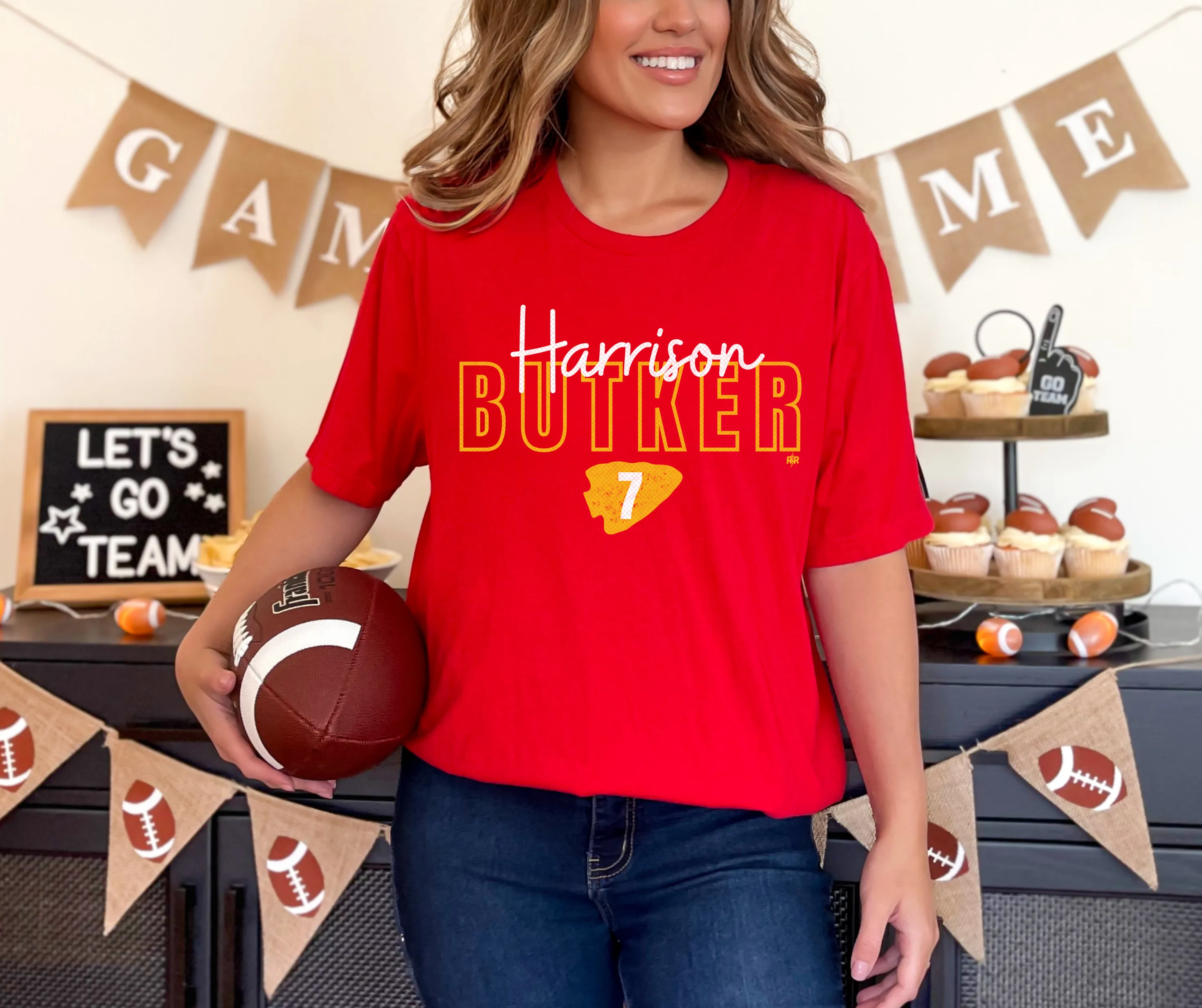 Harrison Butker 7 Red Tee