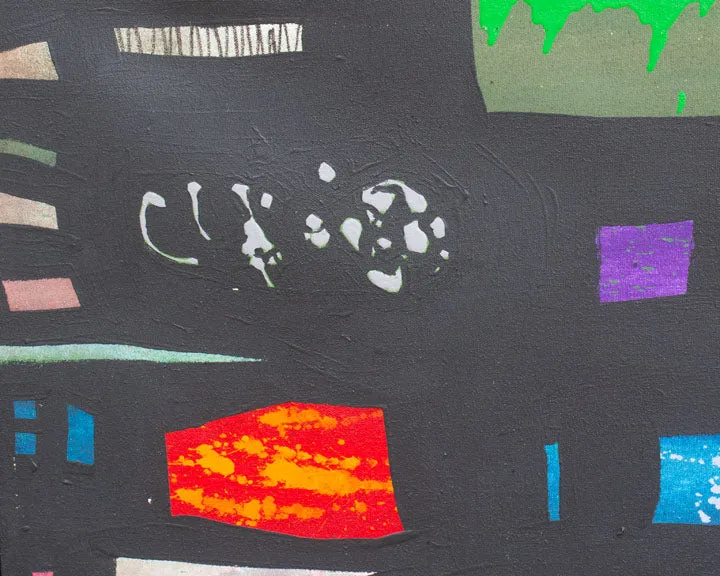 Harry Hilson Signed 1995 “Event Horizon” Acrylic on Canvas Abstract Painting