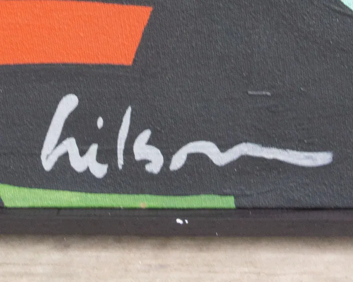 Harry Hilson Signed 1995 “Event Horizon” Acrylic on Canvas Abstract Painting