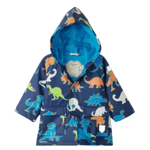 HATLEY Colour Changing Baby Raincoat | Linework Dinos Size 9-12 Months