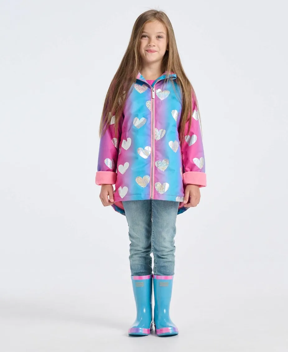 Hatley Fun Hearts Microfibre Jacket : Size 2 to 7