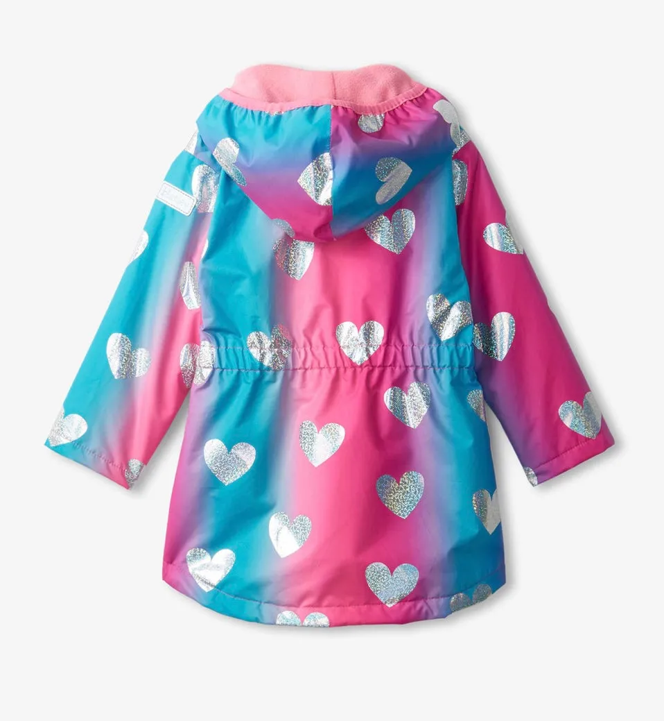 Hatley Fun Hearts Microfibre Jacket : Size 2 to 7
