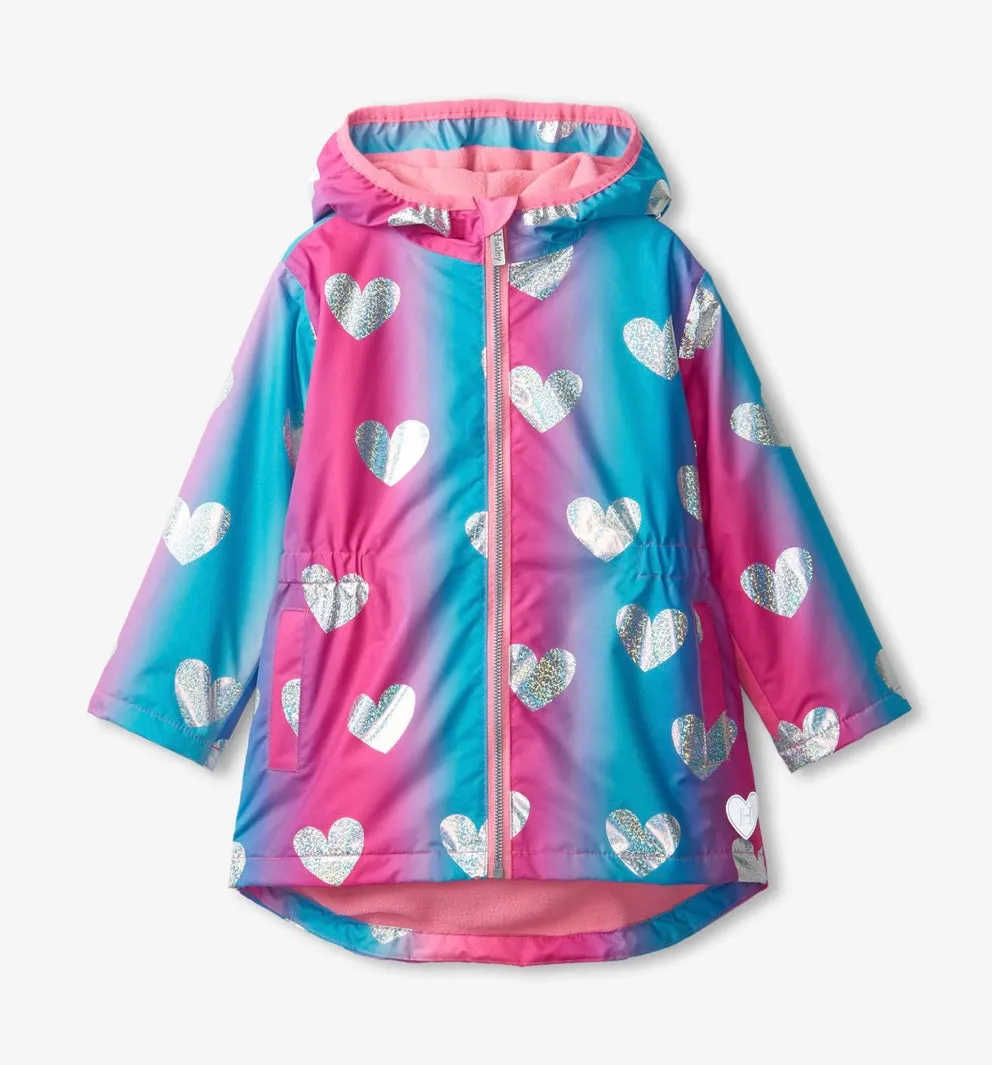 Hatley Fun Hearts Microfibre Jacket : Size 2 to 7