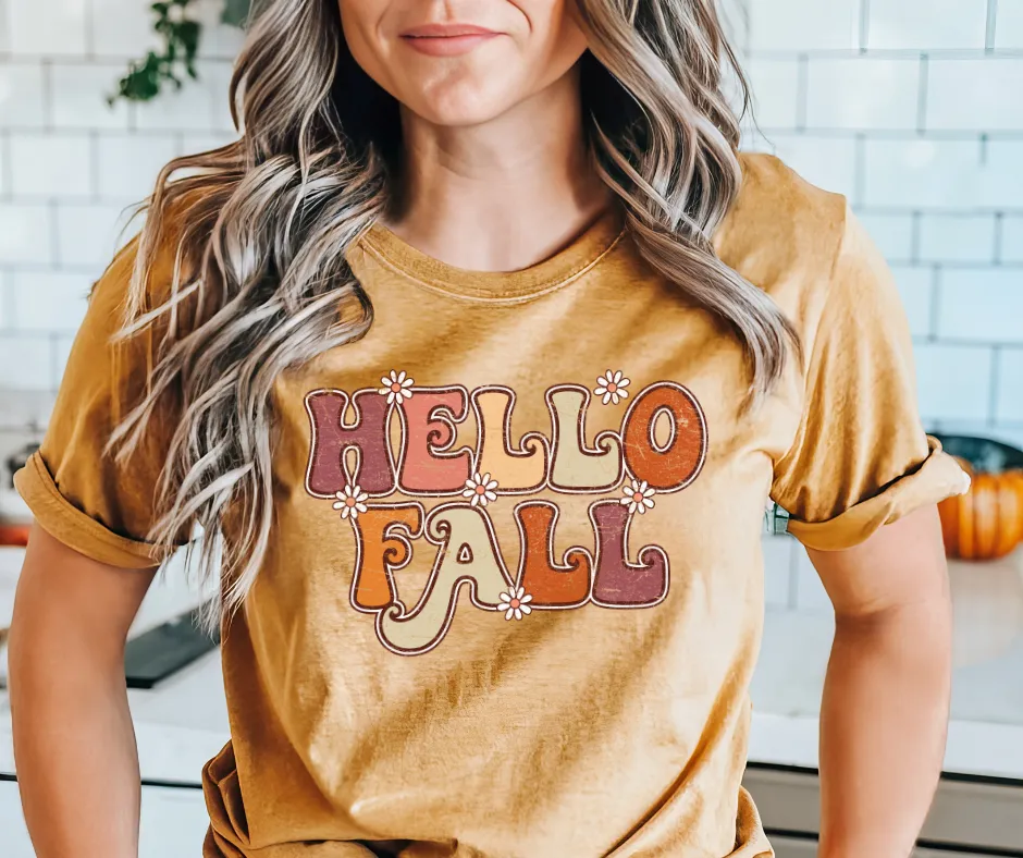 Hello Fall Mustard Tee