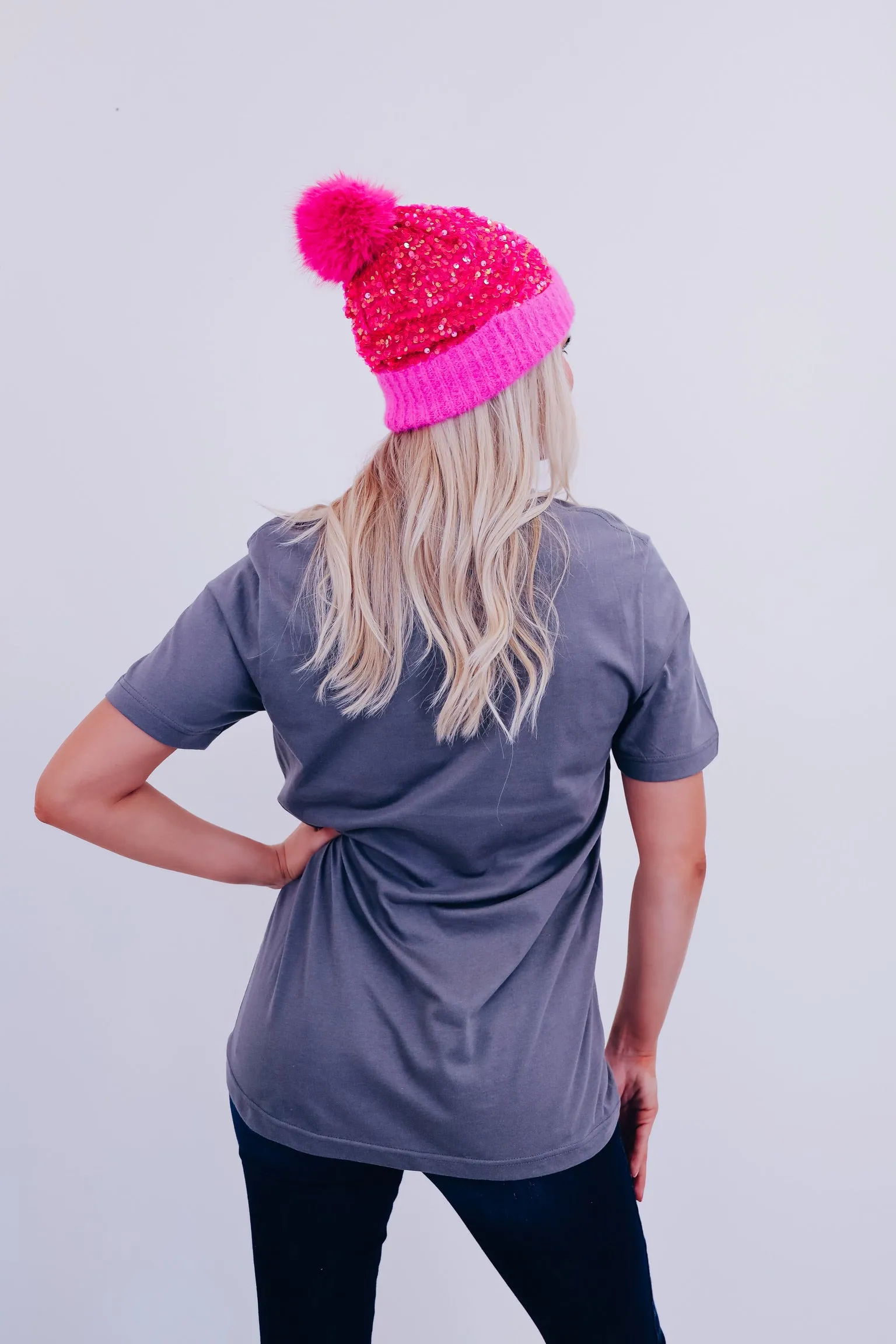 Holly Jolly Babe Graphic Tee - Grey