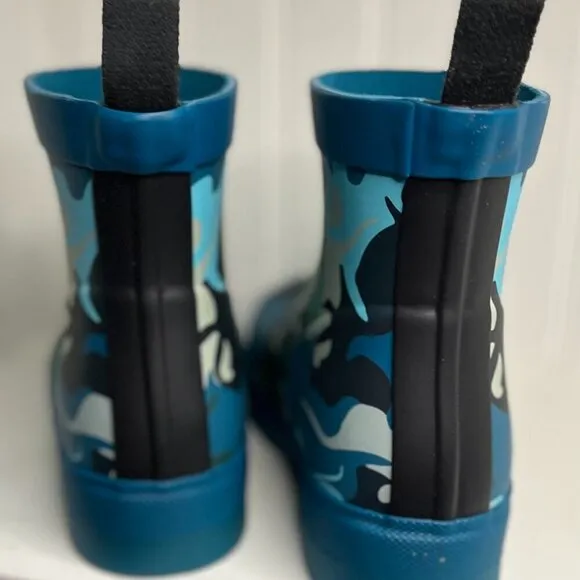 HUNTER Girls Play Water Camo Rain Boots Size 4C