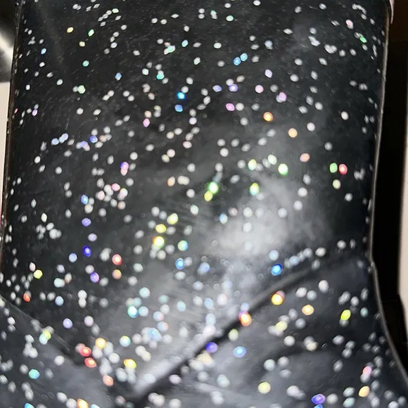 Hunter Kids’ Original First Classic Glitter Rain Boot in Black/Black New