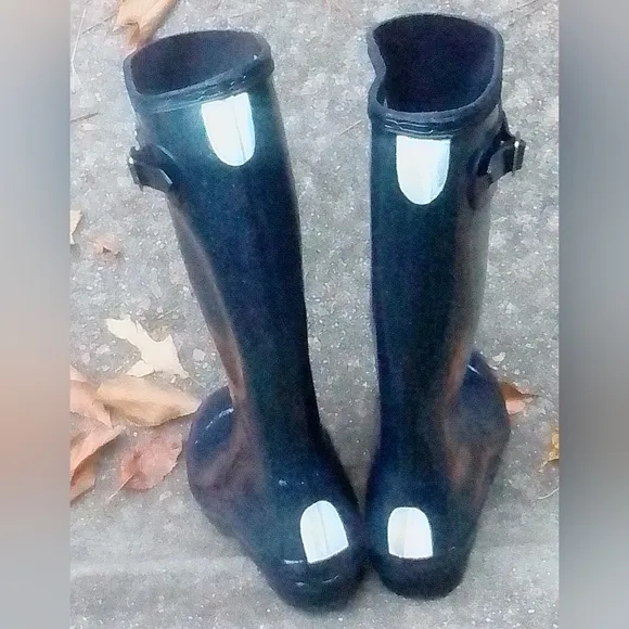 Hunter Original Kids Rain Boots Glitter Fin (EUC)