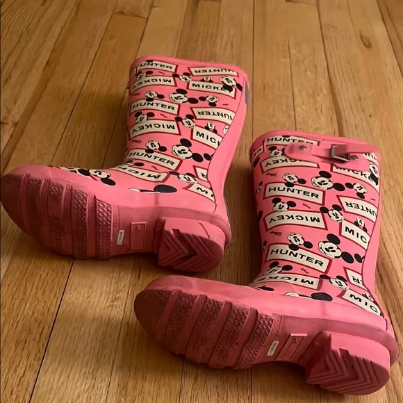 Hunter Pink Mickey Mouse Rain Boots