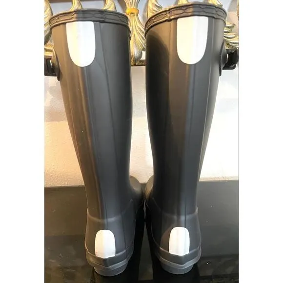 Hunter Rain Boots Kids Classic Original Tall Big Kid Size  3G/2B Matte Black NEW