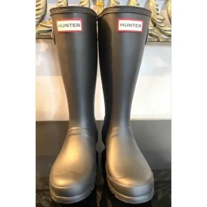 Hunter Rain Boots Kids Classic Original Tall Big Kid Size  3G/2B Matte Black NEW
