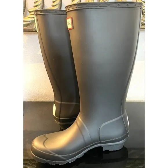 Hunter Rain Boots Kids Classic Original Tall Big Kid Size  3G/2B Matte Black NEW