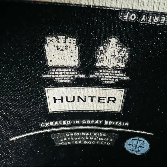 Hunter rain boots youth 5G black
