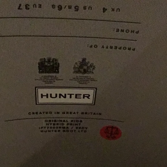 HUNTER RAINBOOTS