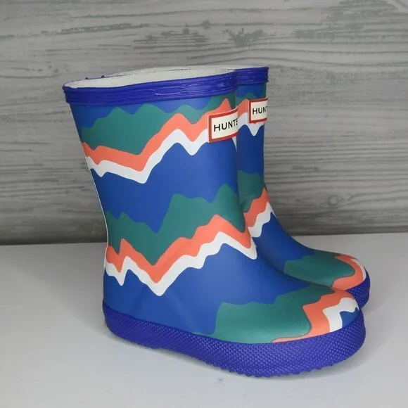 HUNTER Storm Stripe Waterproof Kids Rain Boot
